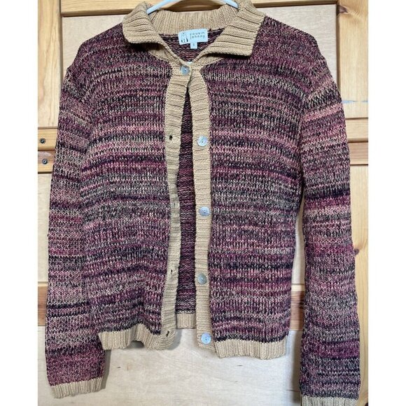 Cousin Johnny Womens Cardigan Knit Sweater Size S Anthropologie Sunset Spacedye - Picture 1 of 6